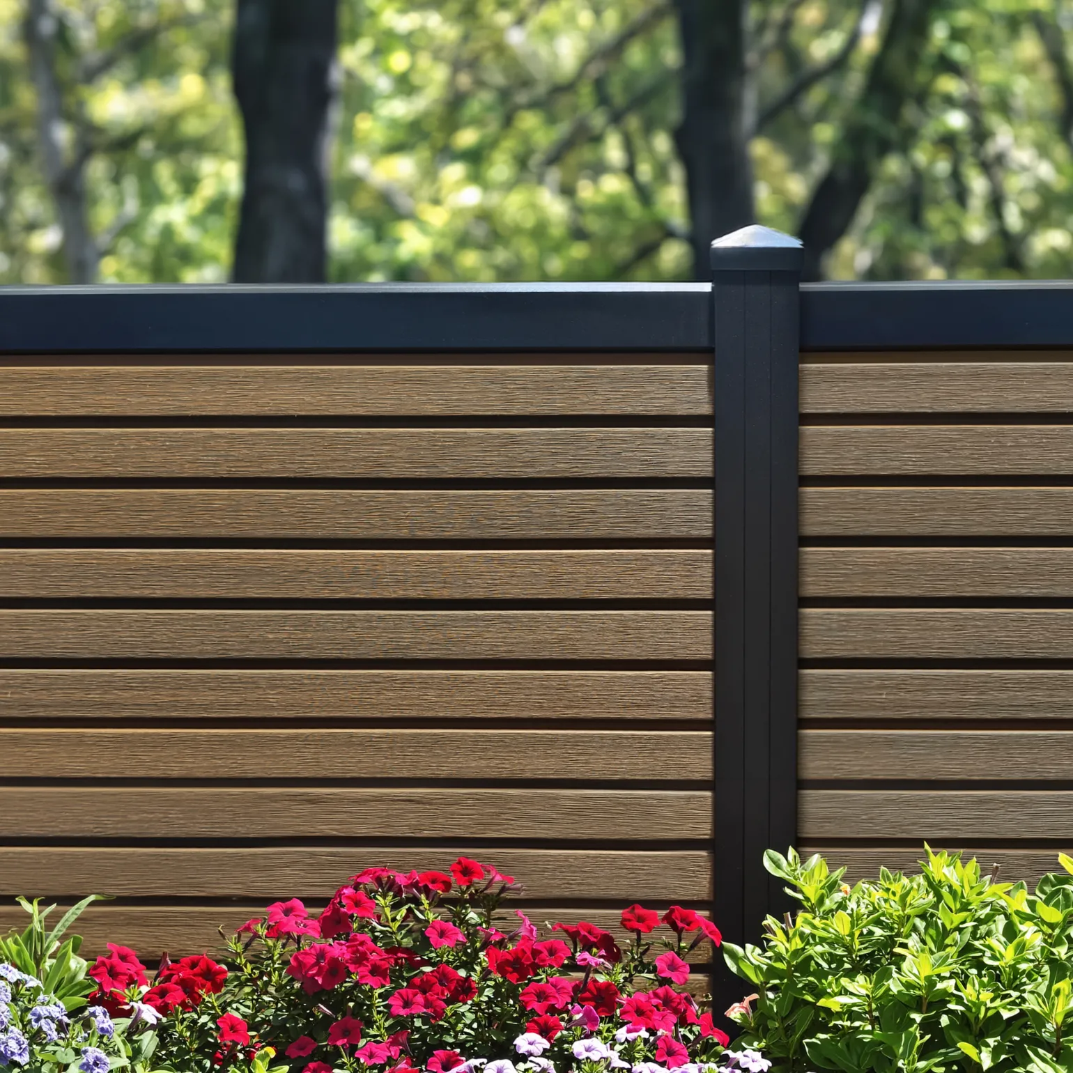 ScenicLiving is made to be seen. Bring your vision to life and create picture-perfect outdoor spaces you’ll want to share.
Key Advantages of ScenicLiving Slatted Fencing:
On-trend slatted design, available in 4 contemporary colours
Premium ‘capped’ composite for high resistance to fading and scratching
Tongue-and-groove, stackable fence panels for ease of installation
Supplied as a user-friendly kit for either 4ft, 5ft or 6ft fence heights
Available with new aluminium posts or as infill panels for existing concrete
10 year warranty for additional peace of mind